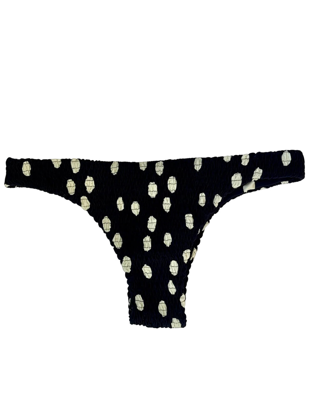 AILA BLUE Oceania Smocked Cheeky Bottom-The Shop Laguna Beach