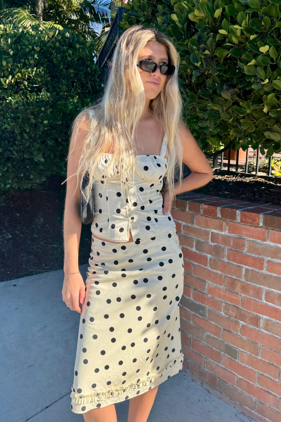 KEEN THE LABEL Collins Polka Tank Top-The Shop Laguna Beach