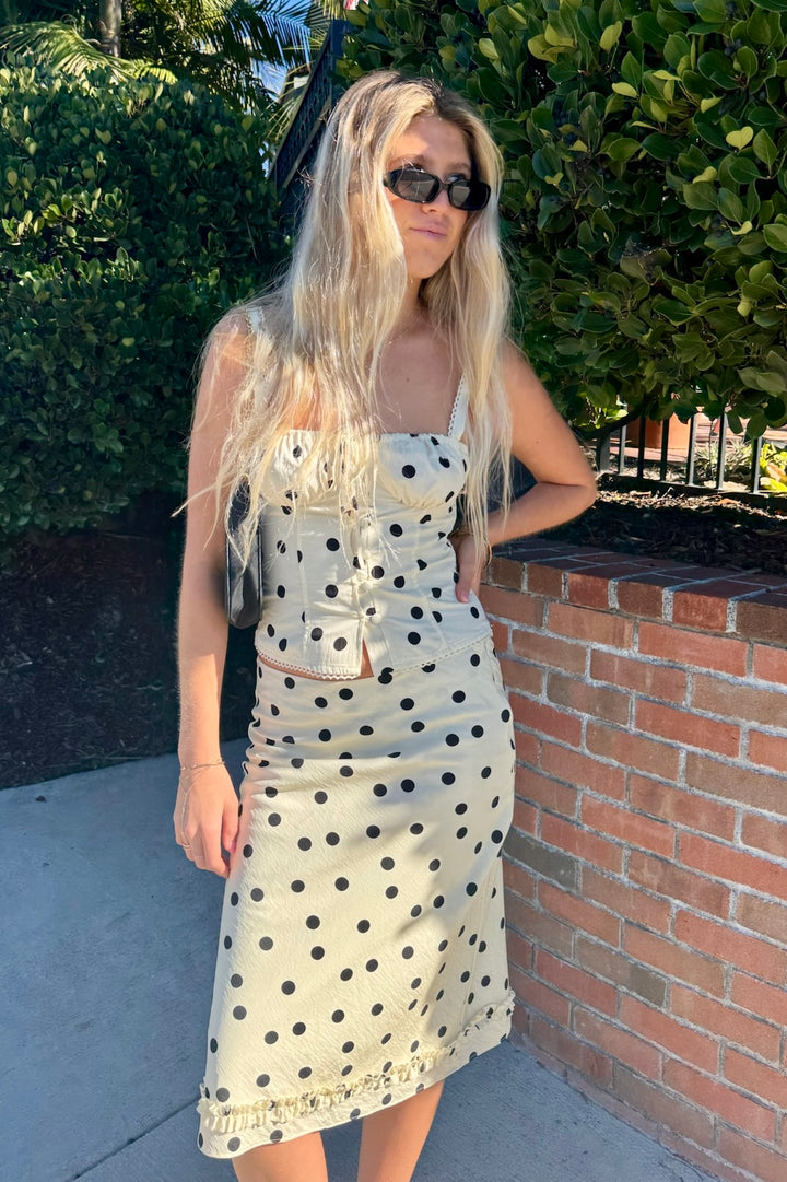 KEEN THE LABEL Collins Polka Tank Top-The Shop Laguna Beach