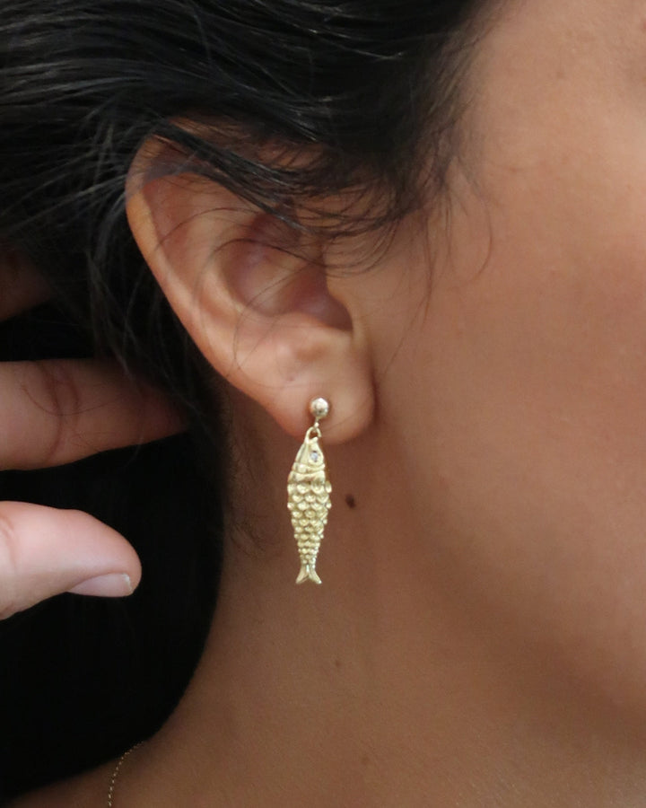 MAY MARTIN Sardine Charm Studs-The Shop Laguna Beach