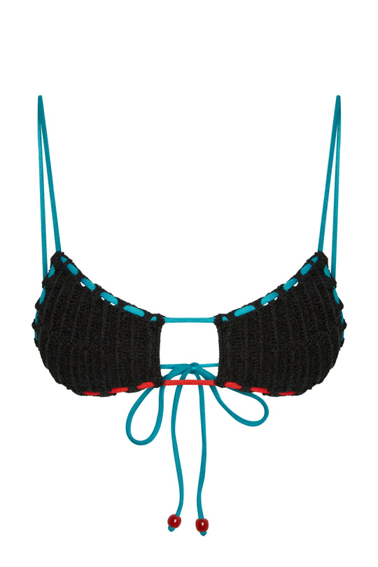 INDAH Mara Solid Crochet Bandeau Top