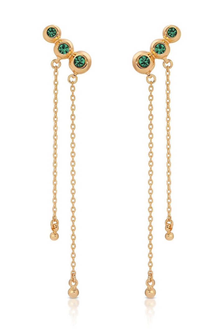 ETTIKA Emerald City Waterfall Earrings-The Shop Laguna Beach