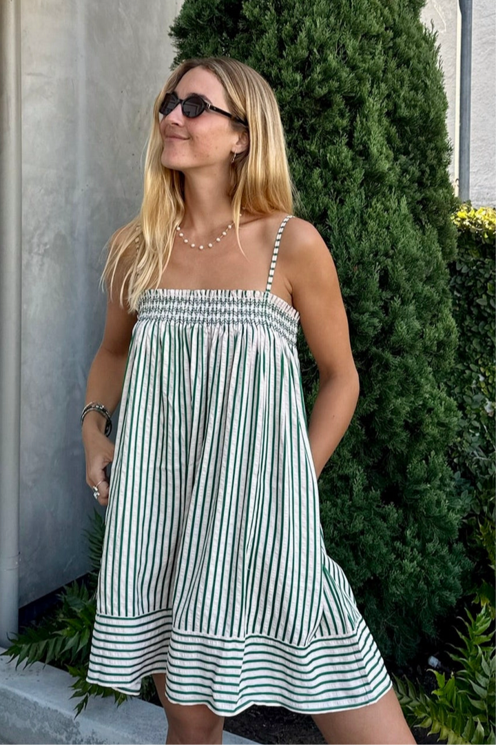 KEEN THE LABEL Talitha Stripe Mini Dress-The Shop Laguna Beach
