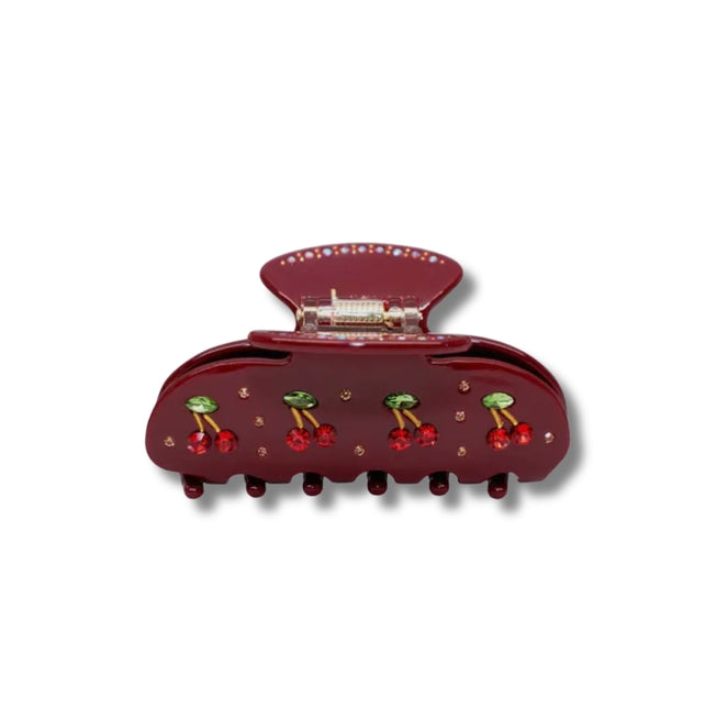 Embellished Cherry Claw Clip - More Colors Available