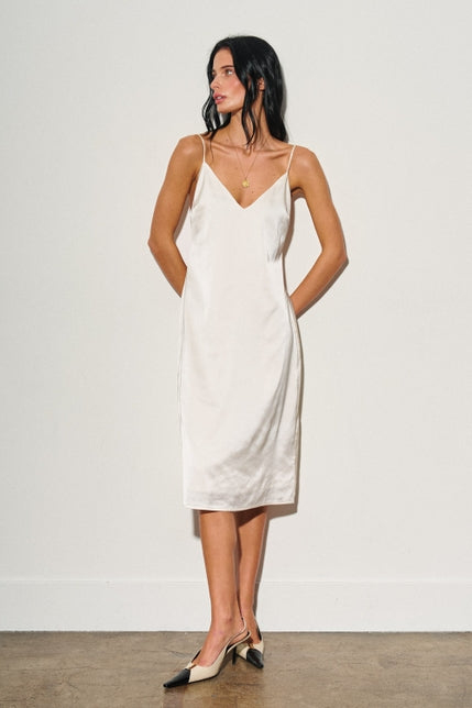 KEEN THE LABEL Alora Slip Satin Midi Dress-The Shop Laguna Beach