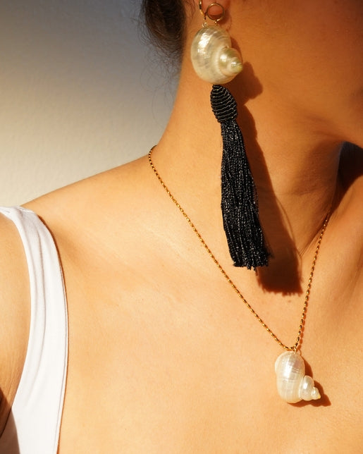KOZAKH Costa Tassel Earrings - Gold-The Shop Laguna Beach