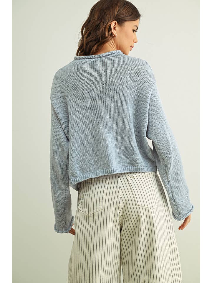 KEEN THE LABEL Hadley Rolled-Edge Cardigan - More Colors Available-The Shop Laguna Beach