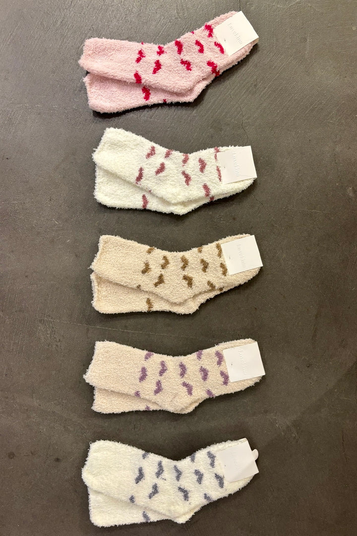 Fluffy Love Heart Socks - More Colors Available-The Shop Laguna Beach