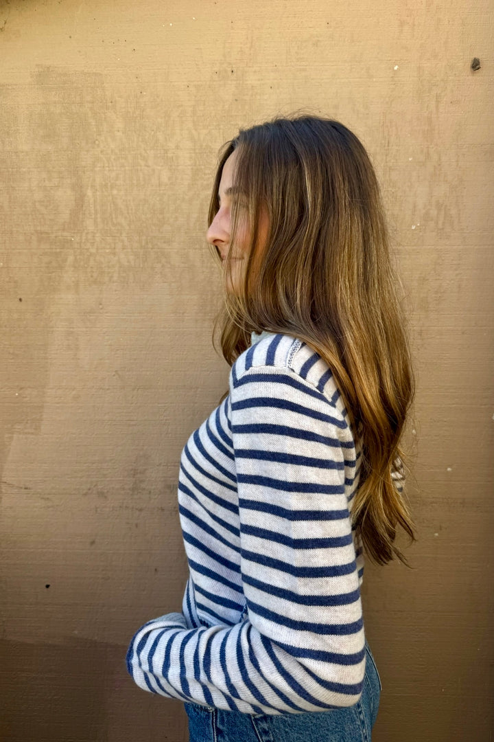 KEEN THE LABEL Carolyn Striped Cardigan Sweater-The Shop Laguna Beach