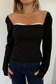 ASTR THE LABEL Whitley Peekaboo Contrast Top-The Shop Laguna Beach