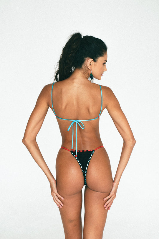 INDAH Pam Solid Crochet Skimpy Bottom