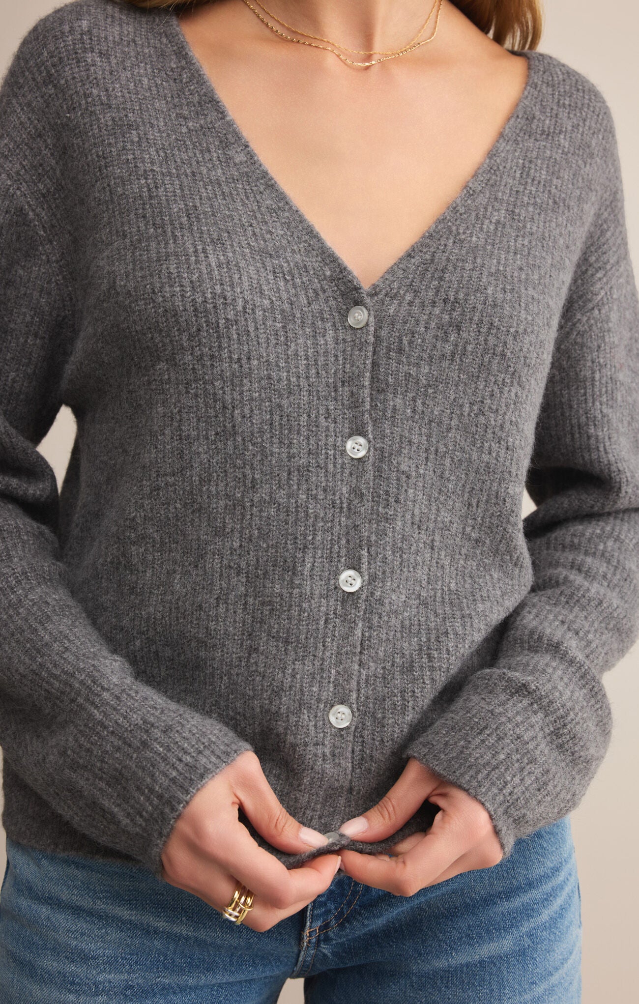 Z SUPPLY Emile Cardigan Sweater • Heather Grey | The Shop Laguna Beach