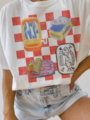 GOOD DAY STREET Checkered Sardines Oversized Tee