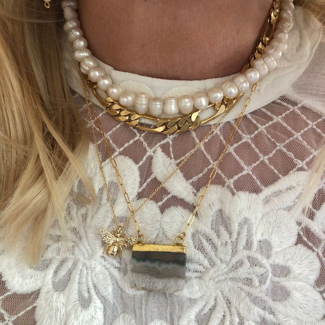 JESSICA MATRASKO Fallon Pearl Necklace-The Shop Laguna Beach