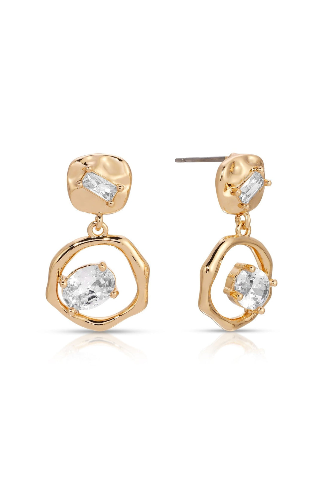 ETTIKA Organic Shape Crystal Earrings-The Shop Laguna Beach