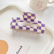 ACCITY Checkered Hair Claw Clip - More Colors Available-The Shop Laguna Beach