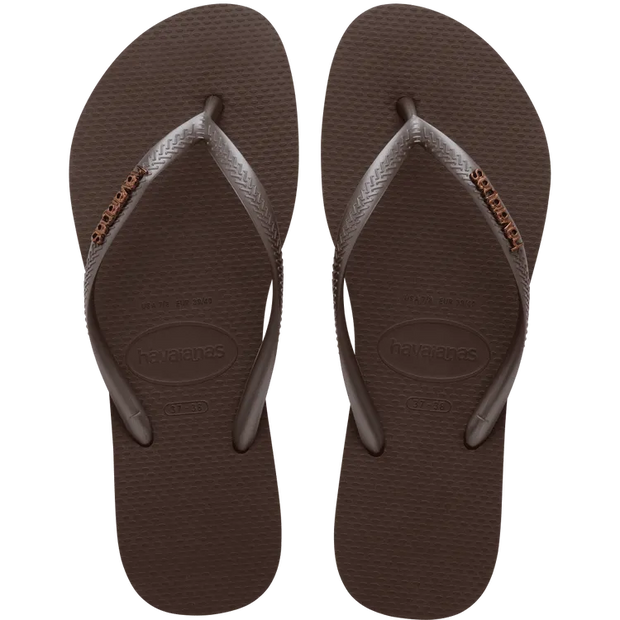 HAVAIANAS Slim Logo Metallic Sandal-The Shop Laguna Beach