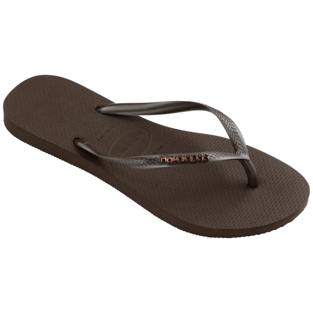 HAVAIANAS Slim Logo Metallic Sandal-The Shop Laguna Beach