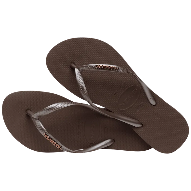 HAVAIANAS Slim Logo Metallic Sandal-The Shop Laguna Beach