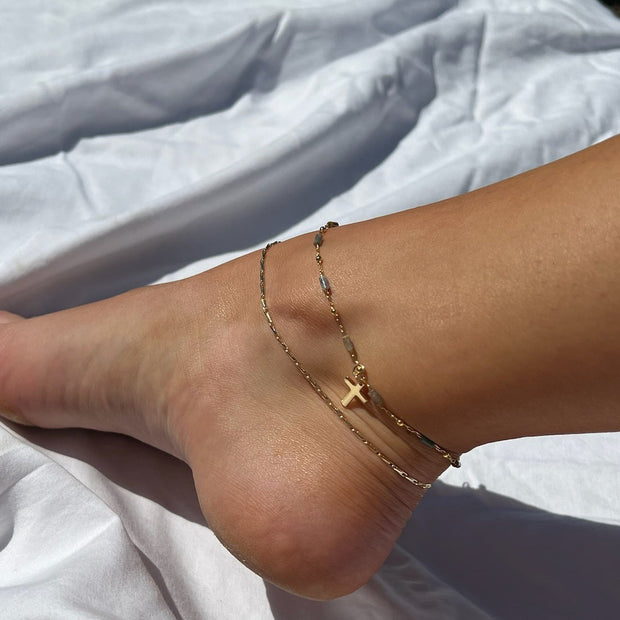 HOUSE OF AU.+ORA Golden Hour Anklet-The Shop Laguna Beach