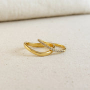 GOLDFI 18kt Wave CZ Stack Ring-The Shop Laguna Beach