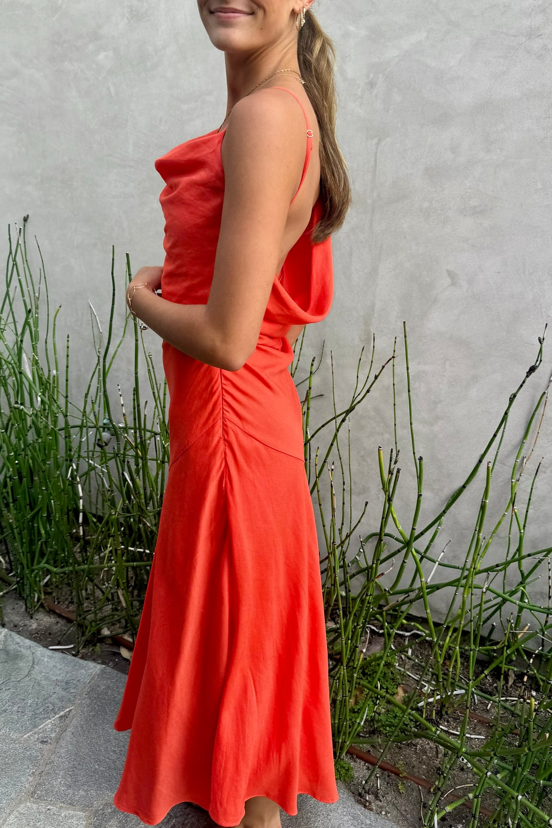 KEEN THE LABEL Regina Silky Cowl Maxi Dress-The Shop Laguna Beach
