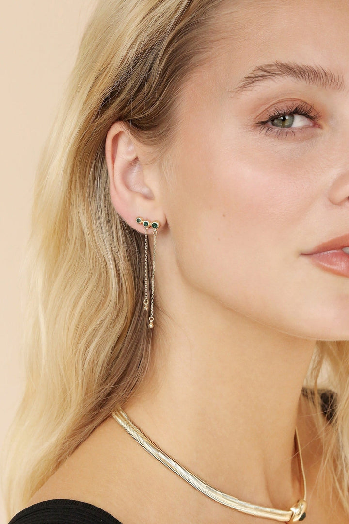 ETTIKA Emerald City Waterfall Earrings-The Shop Laguna Beach