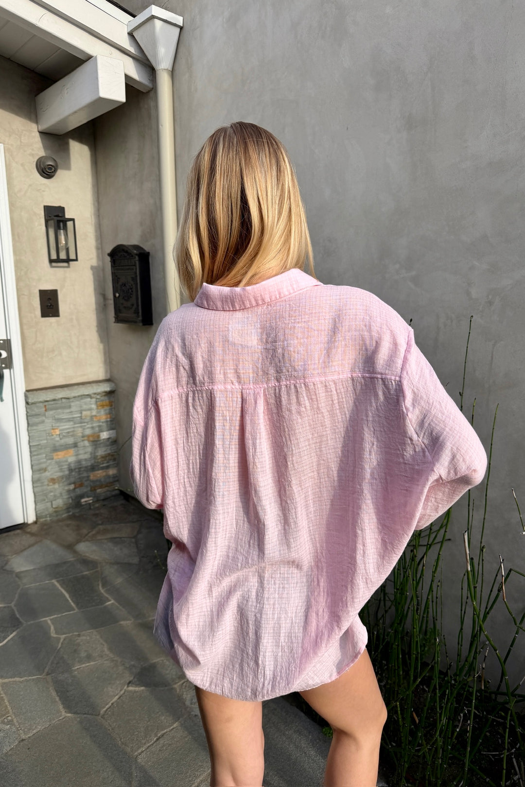 KEEN THE LABEL Linnea Sheer Button-Up Shirt-The Shop Laguna Beach