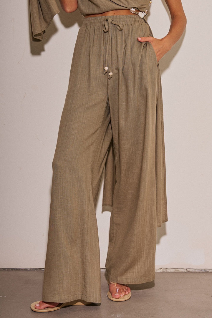 KEEN THE LABEL Cara Long Woven Linen Pant