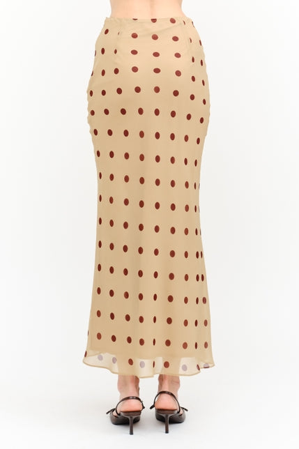 KEEN THE LABEL Misty Polka Dot Midi Skirt-The Shop Laguna Beach