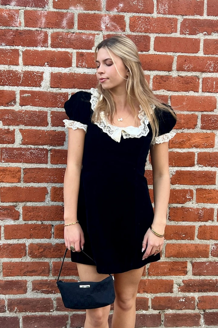 KEEN THE LABEL Meara Velvet Mini Dress-The Shop Laguna Beach