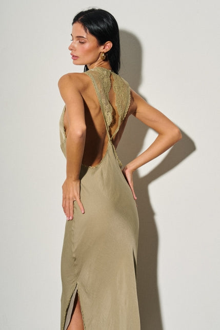 KEEN THE LABEL Elin Lace Backless Maxi Dress