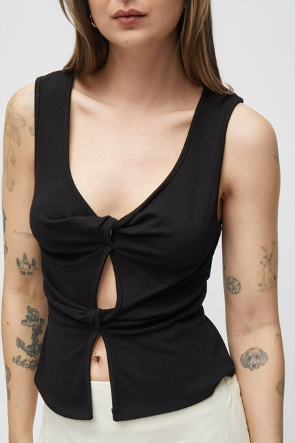 KEEN THE LABEL Cara Knot Tank-The Shop Laguna Beach