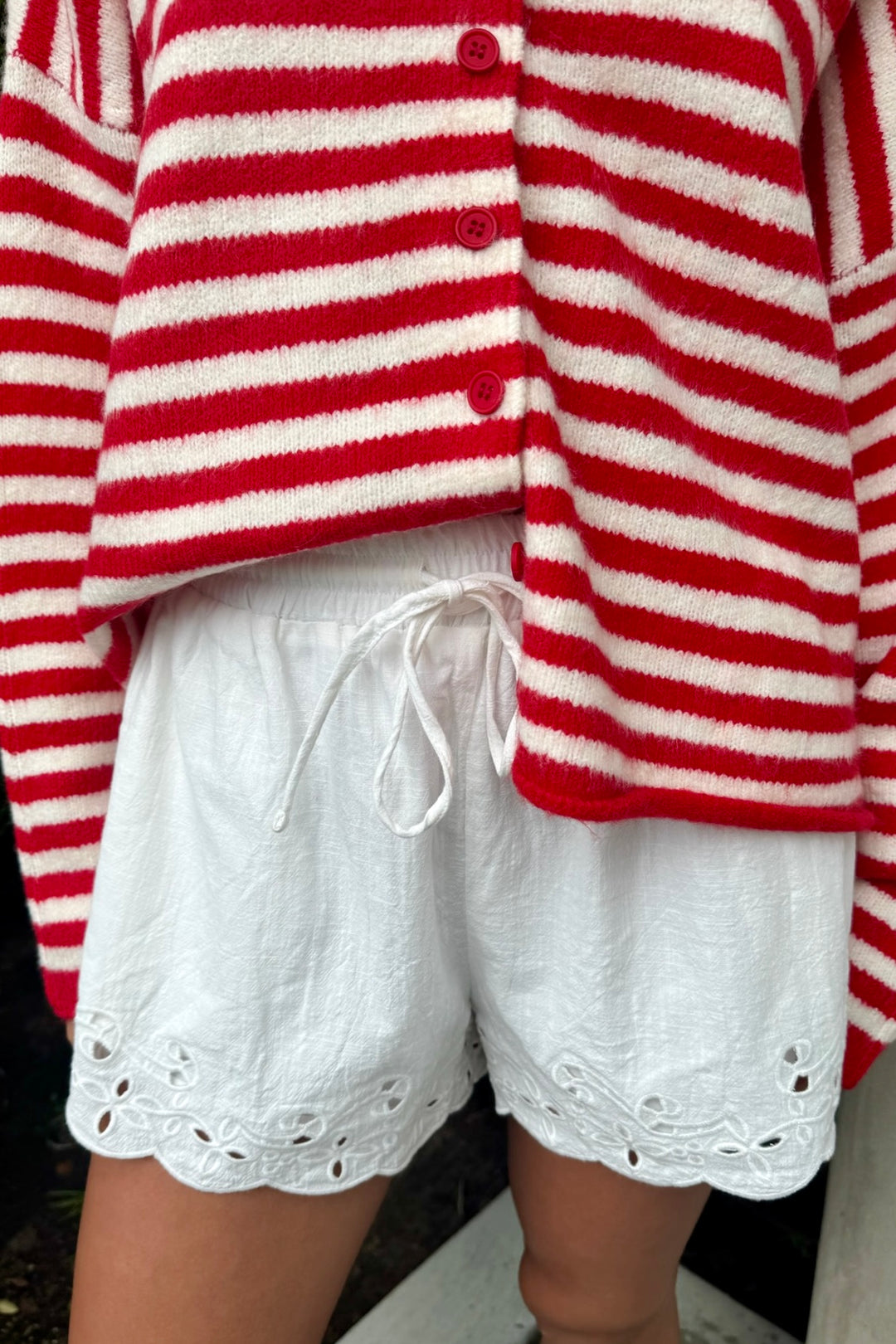 KEEN THE LABEL Andie Eyelet Trim Short-The Shop Laguna Beach
