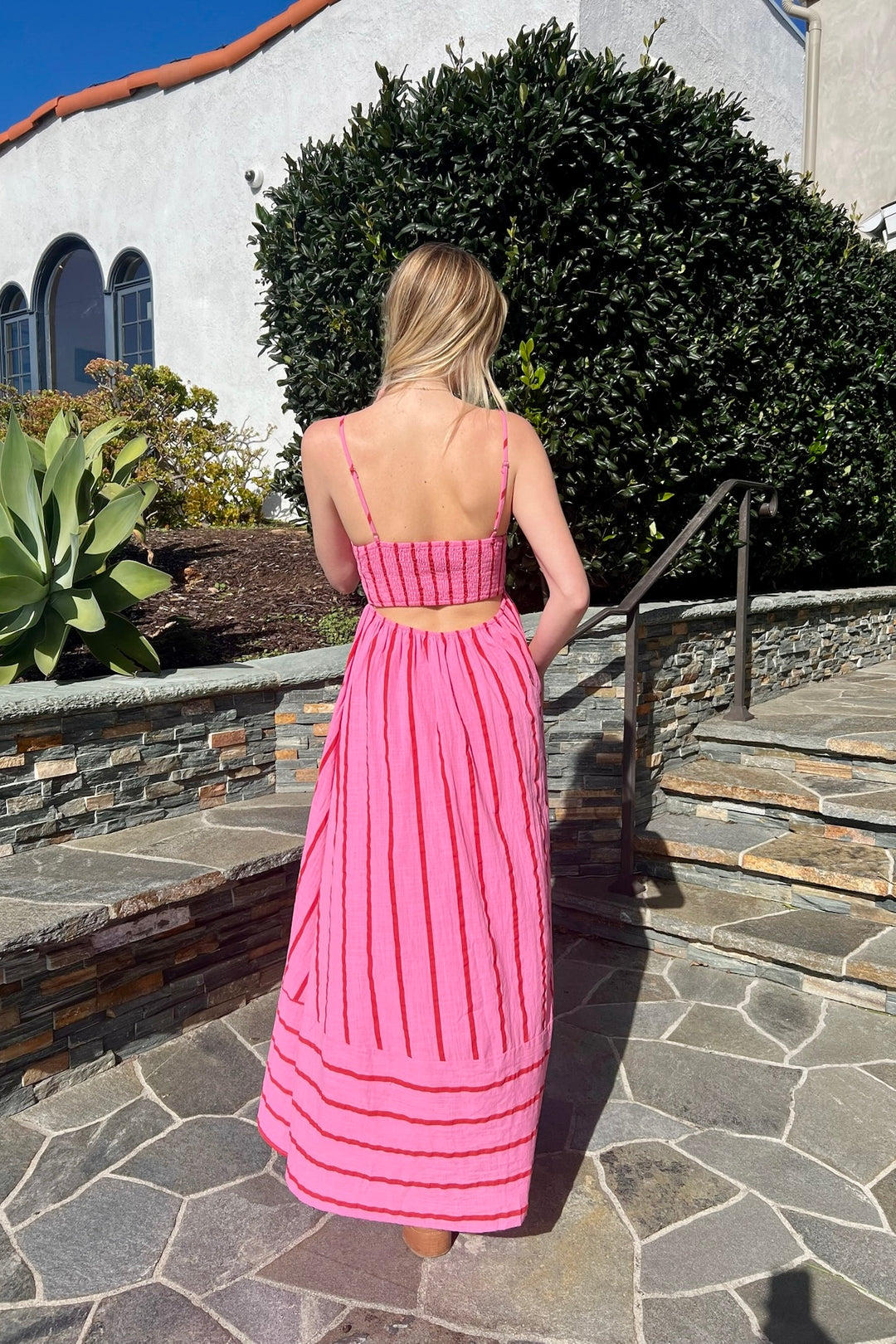 KEEN THE LABEL Callan Striped Maxi Dress-The Shop Laguna Beach