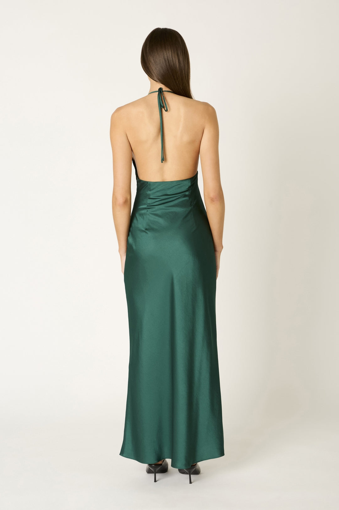 KEEN THE LABEL Cecily Silky Halter Maxi Dress-The Shop Laguna Beach