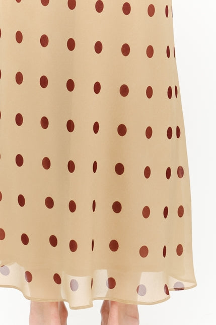 KEEN THE LABEL Misty Polka Dot Midi Skirt-The Shop Laguna Beach