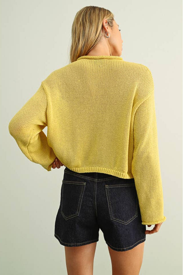 KEEN THE LABEL Hadley Rolled-Edge Cardigan - More Colors Available-The Shop Laguna Beach
