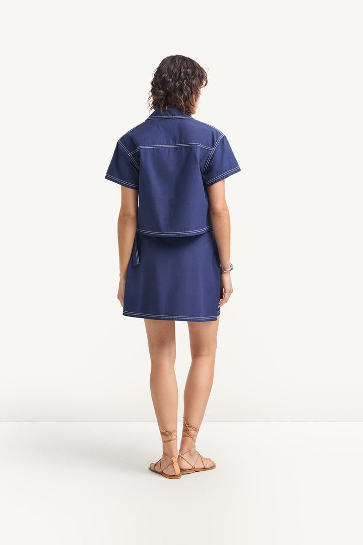 VITAMIN A Ashley Poplin Cropped Shirt-The Shop Laguna Beach