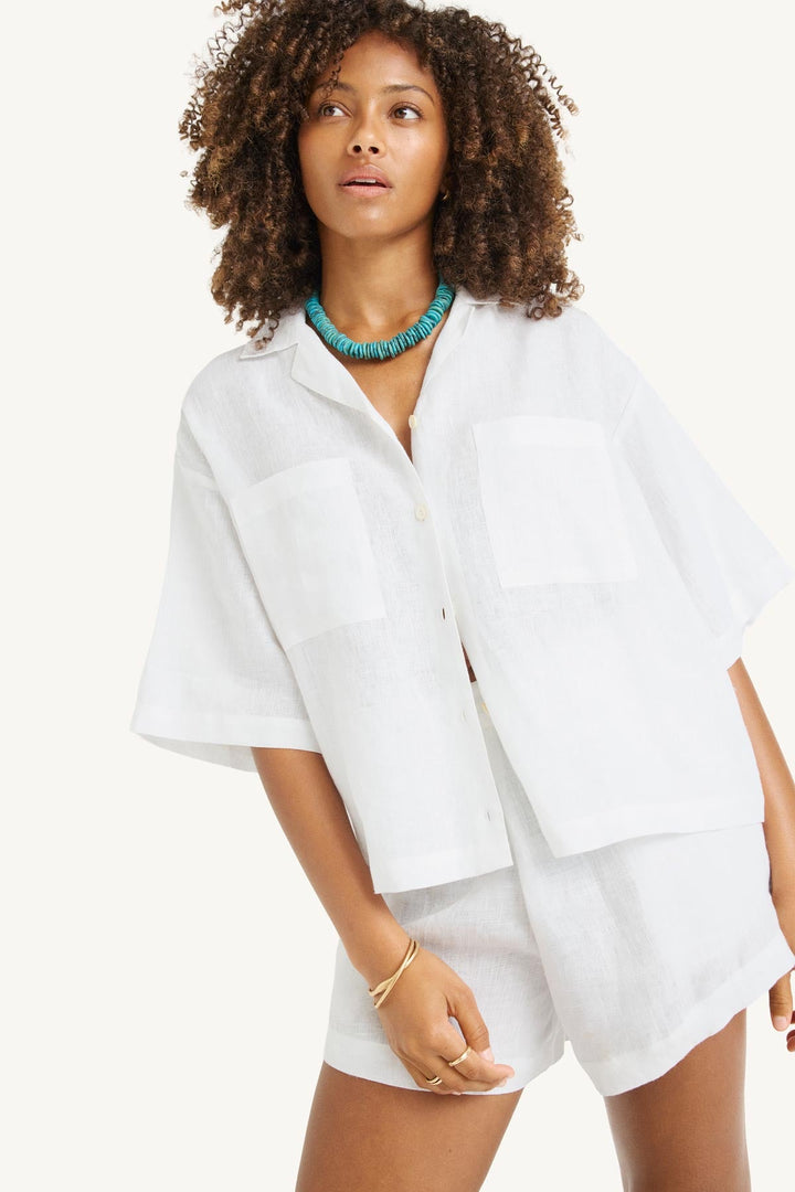 VITAMIN A Rowan Resort Linen Shirt-The Shop Laguna Beach