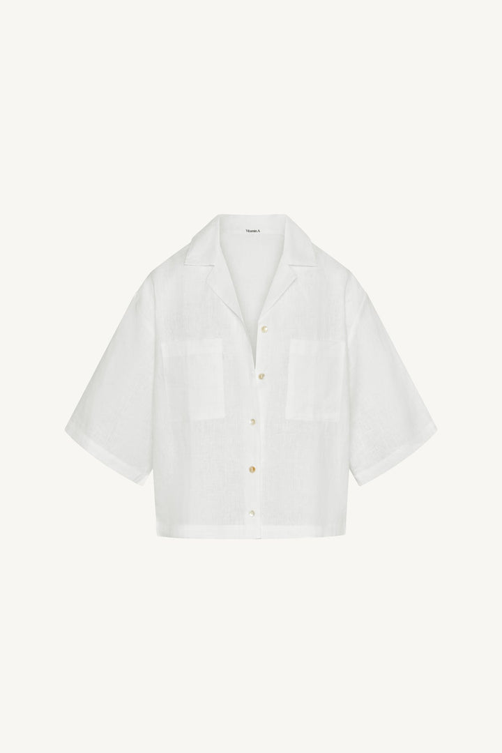 VITAMIN A Rowan Resort Linen Shirt-The Shop Laguna Beach