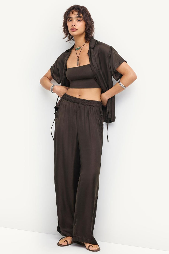 VITAMIN A Kami Tie-Front Shirt-The Shop Laguna Beach