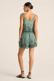 VITAMIN A Flora Broderie Crop Tank-The Shop Laguna Beach
