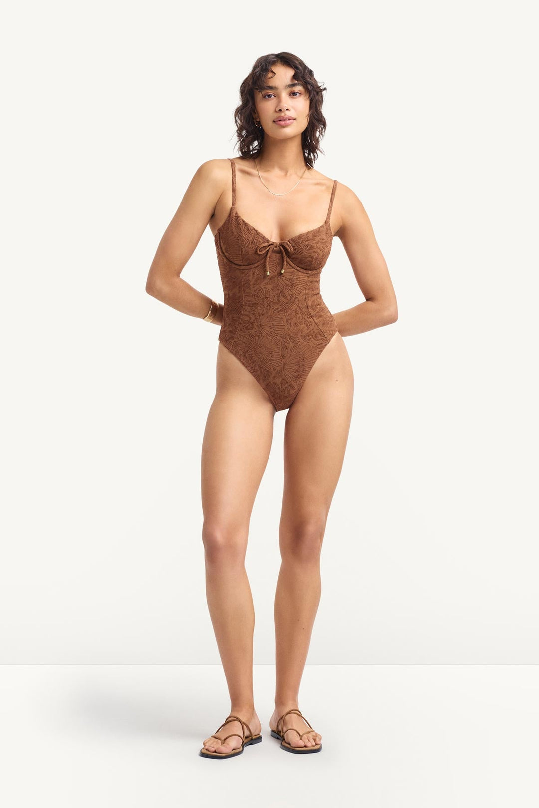 VITAMIN A Ada Darden Jacquard Underwire One Piece-The Shop Laguna Beach