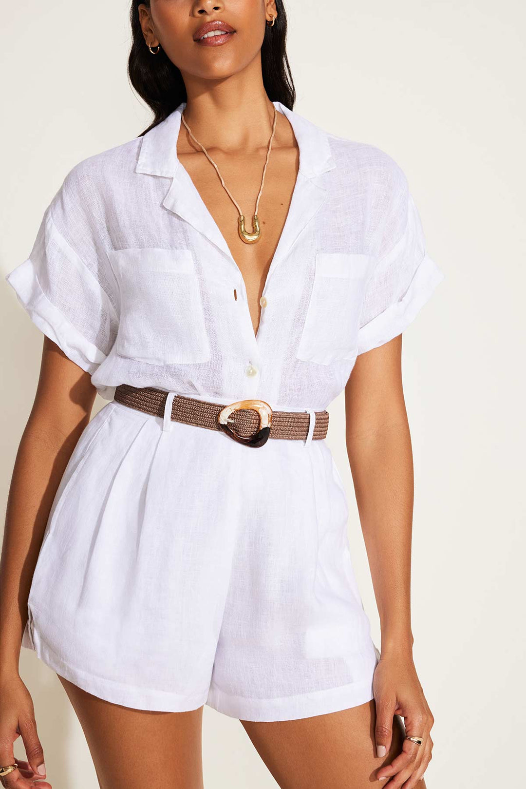 VITAMIN A The Getaway Linen Short-The Shop Laguna Beach