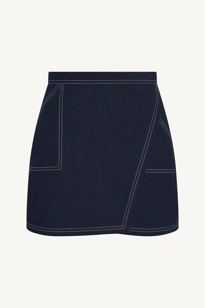 VITAMIN A Ashley Poplin Wrap Skirt-The Shop Laguna Beach