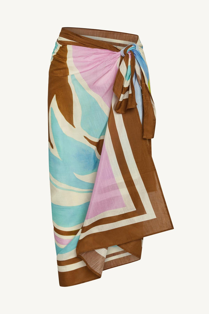 VITAMIN A Samara Printed Cotton Sarong-The Shop Laguna Beach