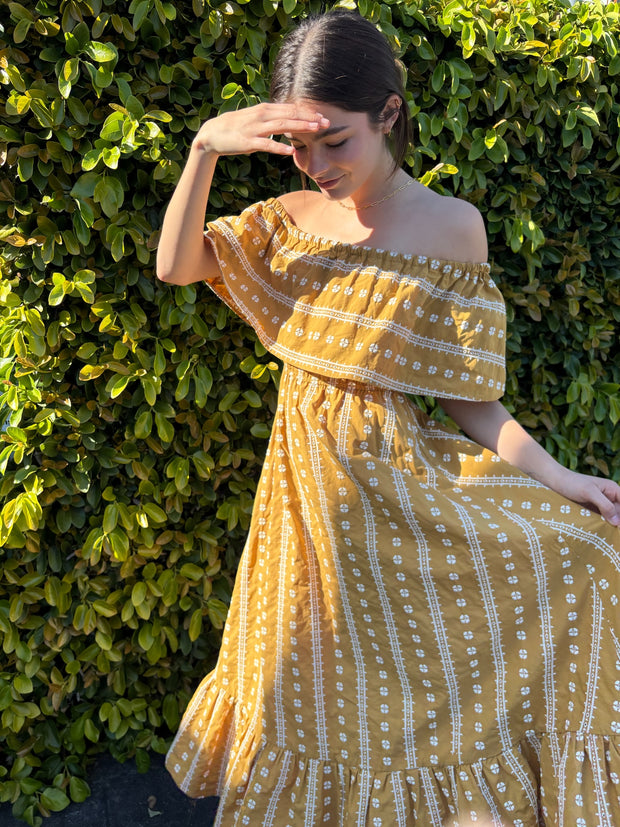 KEEN THE LABEL Skylar Off-Shoulder Midi Dress-The Shop Laguna Beach