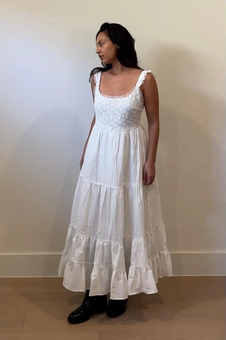 KEEN THE LABEL Mie Ruffle Maxi Dress-The Shop Laguna Beach
