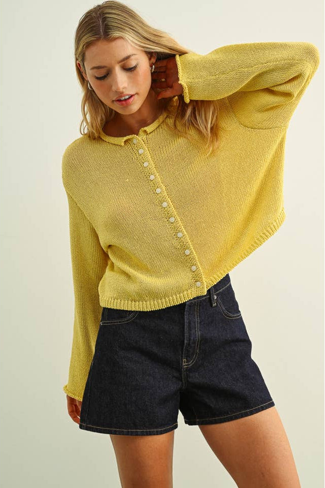 KEEN THE LABEL Hadley Rolled-Edge Cardigan - More Colors Available-The Shop Laguna Beach
